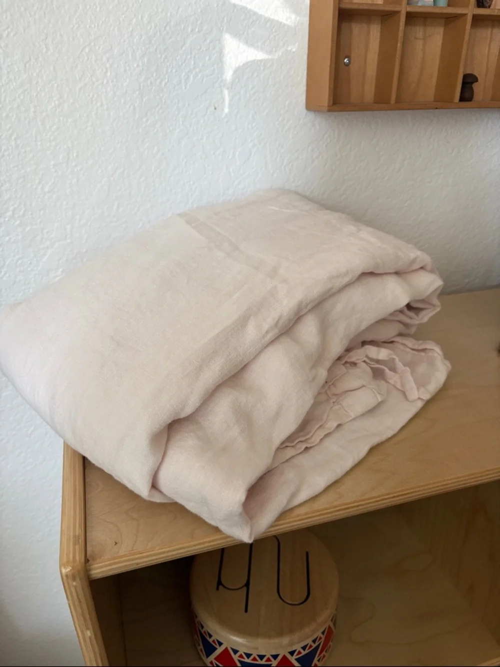 SOL ORGANICS 100% euro linen duvet cover blush rose TWIN XL